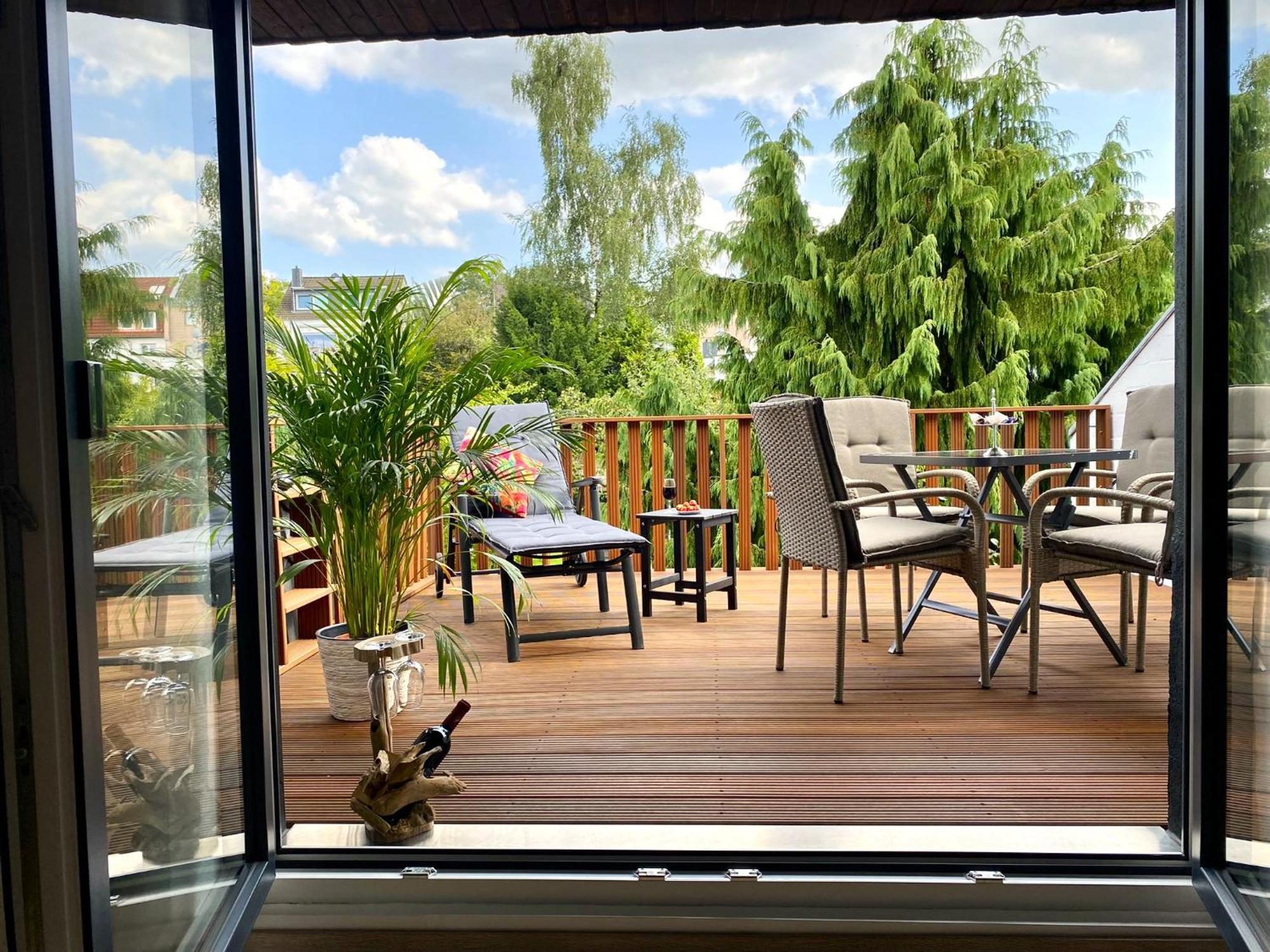 Terrassenwohnung Mit Gartenblick ゾーリンゲン エクステリア 写真